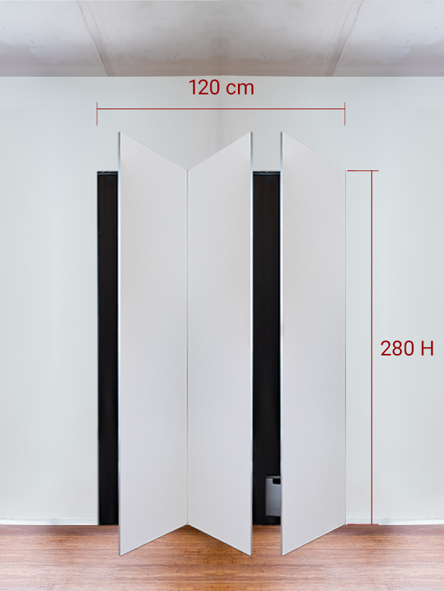 Armadio filomuro a 3 ante simmetriche cm 120×280