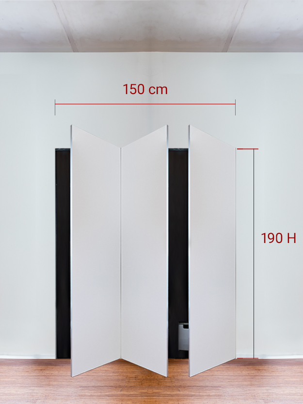 Armadio filomuro a 3 ante simmetriche cm 150×190