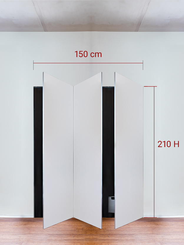 Armadio filomuro a 3 ante simmetriche cm 150×210