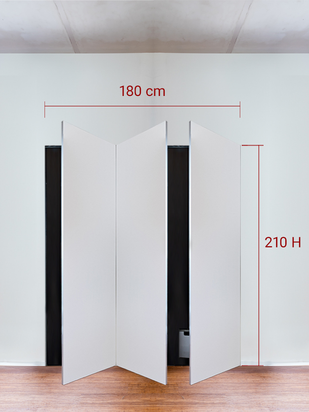 Armadio filomuro a 3 ante simmetriche cm 180×210