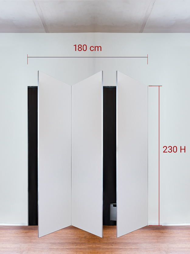 Armadio filomuro a 3 ante simmetriche cm 180×230