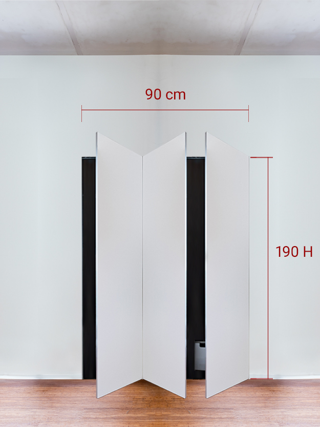 Armadio filomuro a 3 ante simmetriche cm 90×190