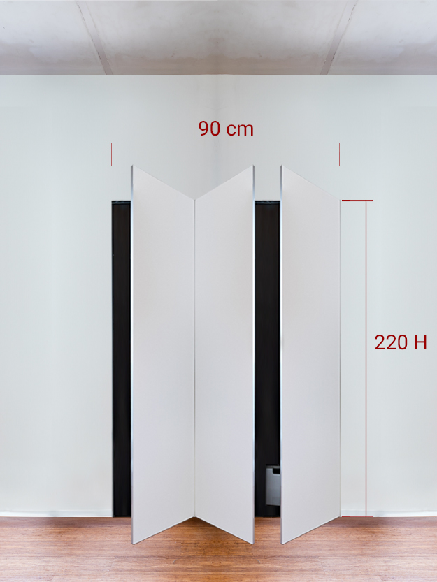 Armadio filomuro a 3 ante simmetriche cm 90×220