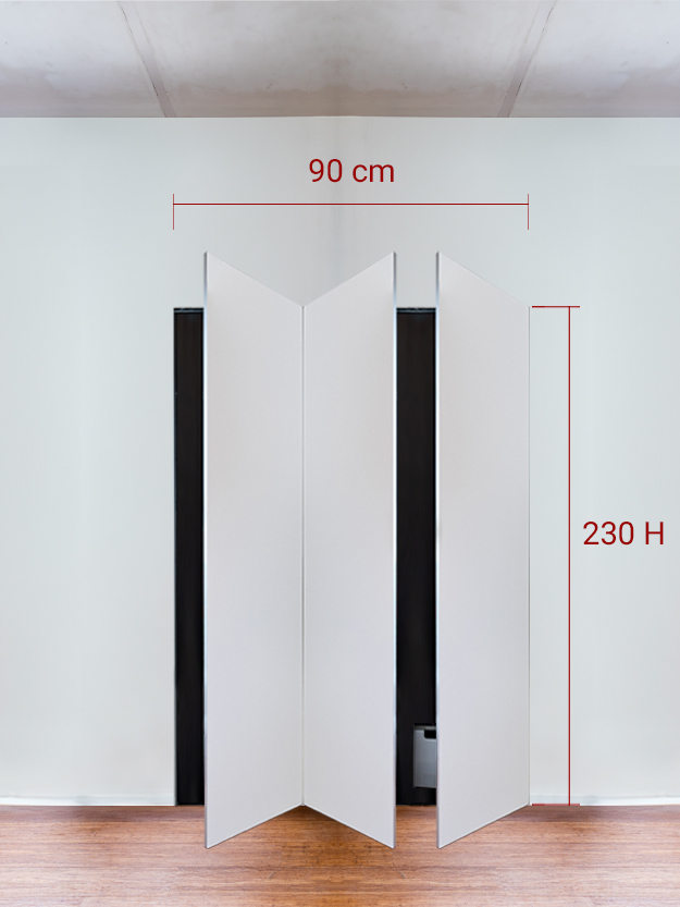 Armadio filomuro a 3 ante simmetriche cm 90×230