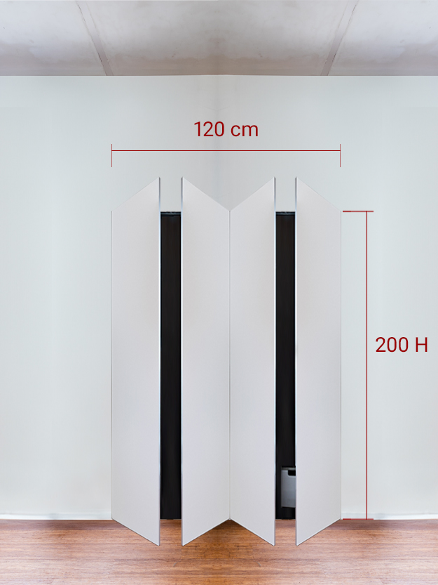 Armadio filomuro a 4 ante simmetriche cm 120×200