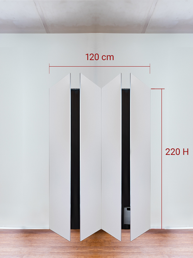 Armadio filomuro a 4 ante simmetriche cm 120×220