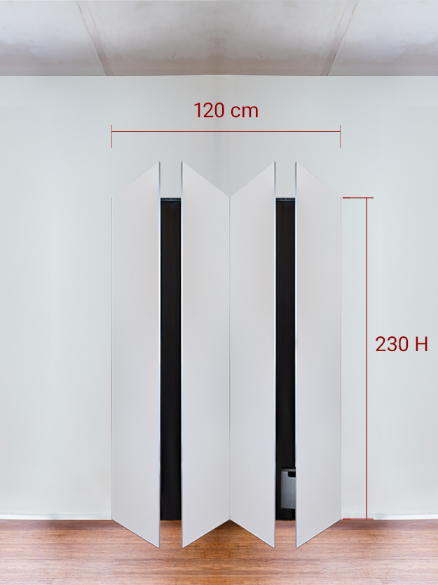 Armadio filomuro a 4 ante simmetriche cm 120×230