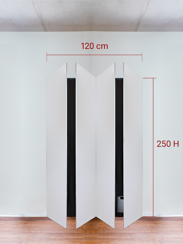 Armadio filomuro a 4 ante simmetriche cm 120×250