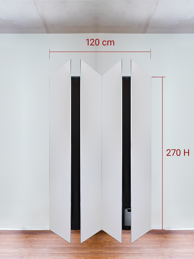 Armadio filomuro a 4 ante simmetriche cm 120×270